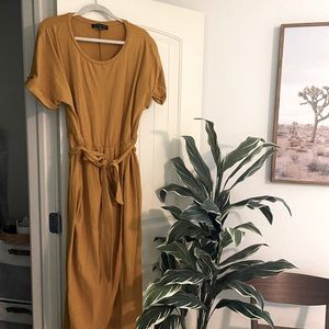 Eloquii Mustard Midi Dress